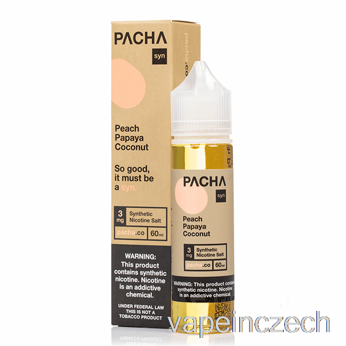 Broskev Papaya Kokosový Krém - Pachamama - 60ml 0mg Vape Per